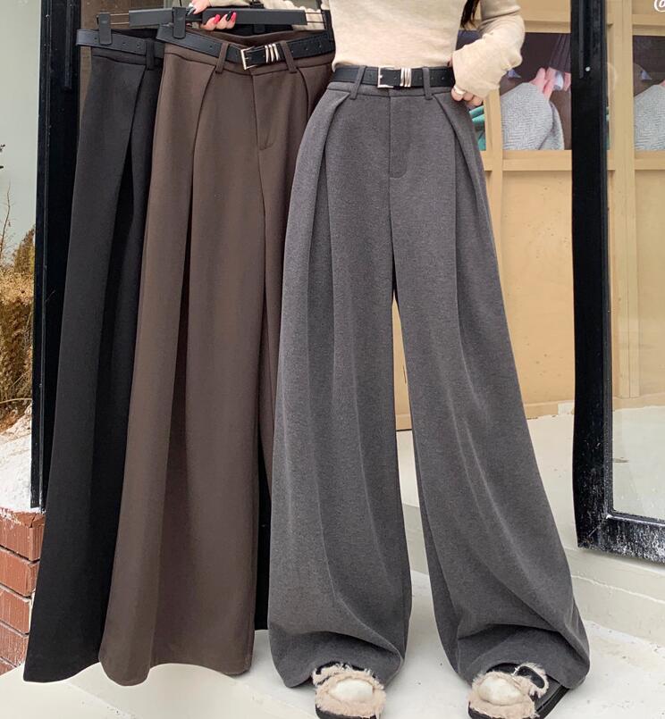 タックワイドパンツ レディース ボトムス パンツ イージーパンツ ワイドパンツアシンメトリー タック スラックス ロング 美シルエット タックパンツタックワイドパンツ レディース ボトムレディースファ