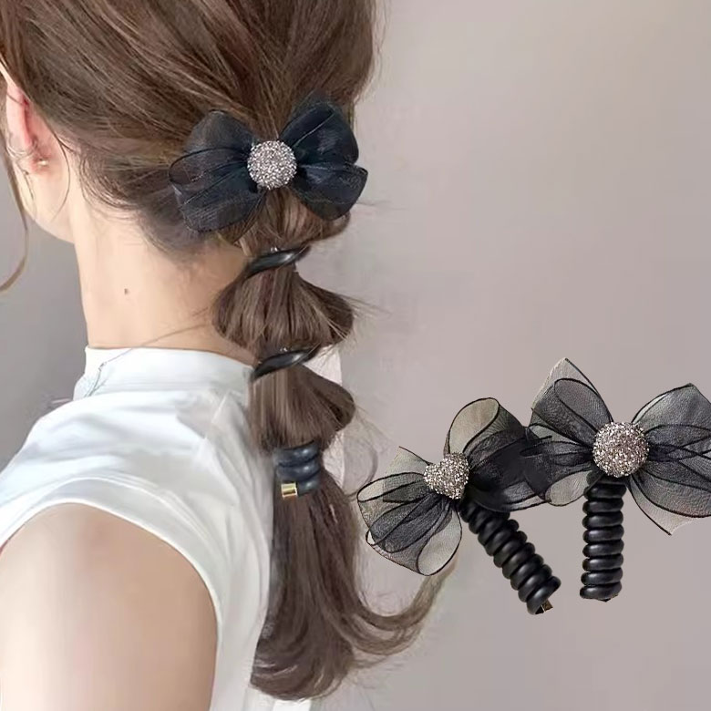 ヘアバンド ヘッドバンド レディース アクセサリー リボンヘアバンド リボン おしゃれ ポニーテール ハート型 ラウンド型 カジュアル ヘアアクセサリー 韓国ファッション 電話コードヘアバンド ヘッド